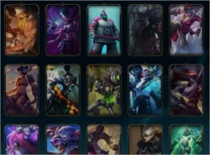 CONTA LEAGUE OF LEGENDS MUITAS SKINS 104 CHAMPIONS PRATA 1 LOL