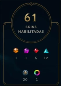 CONTA LEAGUE OF LEGENDS MUITAS SKINS 104 CHAMPIONS PRATA 1 LOL