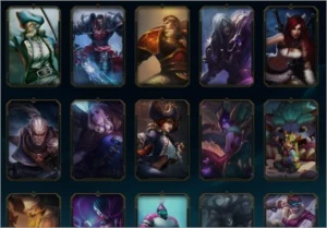 CONTA LEAGUE OF LEGENDS MUITAS SKINS 104 CHAMPIONS PRATA 1 LOL