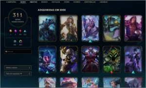 Conta LOL PLATINA 2 COM 300 SKINS (PREÇO NEGOCIAVEL) - League of Legends