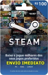 GIFT CARD STEAM - R$100,00 - Gift Cards
