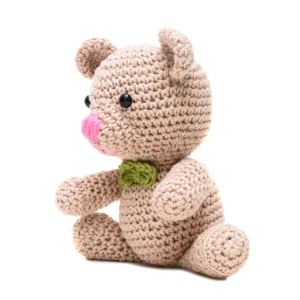 Ursinho de Gravata Verde em Amigurumi - Artesanato e Personalizados