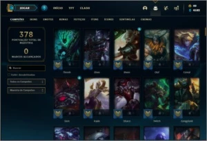 Conta prata 1 com 137 champs e 87 skins e 16 Maestrias 7 - League of Legends LOL