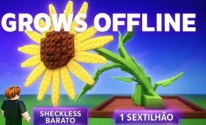 💸Grow A Garden 1Sx (Sextilhão) De Dinheiro (Sheckless)🔥 - Roblox