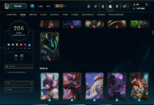 Unranked com TODOS os Champs e 203 Skins ( MID / JG / SUP ) - League of Legends LOL