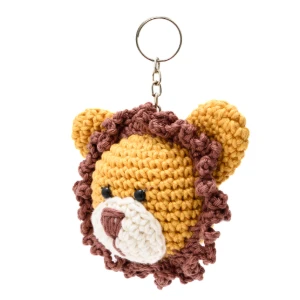 Chaveiro cabeça de leão em amigurumi - Artesanato e Personalizados