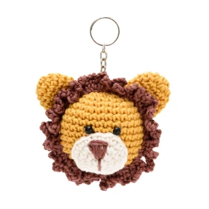 Chaveiro cabeça de leão em amigurumi - Artesanato e Personalizados