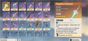 Genshin Impact - Conta AR40 com Keqing , Klee, espadão5*