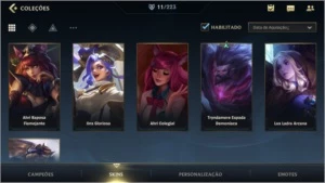 [BARATO] conta wild rift 11 skins - League of Legends: Wild Rift LOL WR