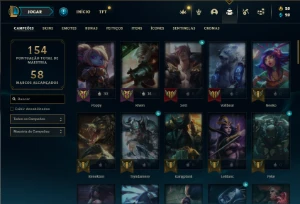 Conta Ferro 1 com 75 Champs e 33 Skins + 1 Prestigio - League of Legends LOL