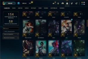 Conta Ferro 1 com 75 Champs e 33 Skins + 1 Prestigio - League of Legends LOL