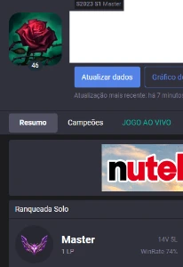 Conta mestre - League of Legends LOL