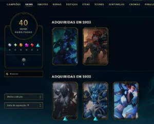 Prata, 5 Skins, Upada Na Mão, Lol Lvl 39, 100% Segura - League of Legends