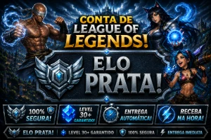 Prata, 5 Skins, Upada Na Mão, Lol Lvl 39, 100% Segura - League of Legends
