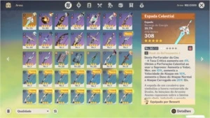 GENSHIN IMPACT AR 43 COM 4x NAT5 (OLHAR DESCRIÇÃO)