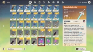 GENSHIN IMPACT AR 43 COM 4x NAT5 (OLHAR DESCRIÇÃO)
