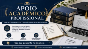 📚 Apoio Acadêmico Profissional | Abnt, Artigos, Slides, Etc