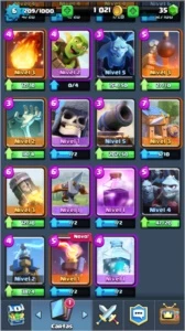 CONTA CLASH ROYALE LEVEL 6,ARENA 3