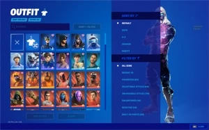 Conta com galaxy, glow e mais 235 skins, todos os passes ful - Fortnite
