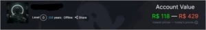 Conta Steam.