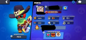 Conta Brawl Stars 73/76, +24k troféus e diversas skins