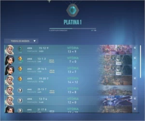 Conta smurf valorant platina 1