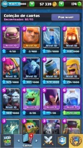 CLASH OF CLANS CV10 COM CLASH ROYALE ARENA 12 8 LENDARIAS