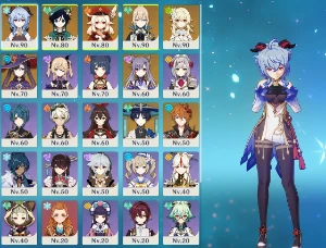AR54 - 8 Personagens 5* e 3 Armas T5 - Genshin Impact