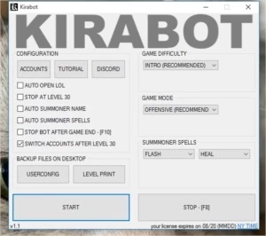KIRA BOT - LEAGUE OF LEGENDS (LIFE TIME) LOL
