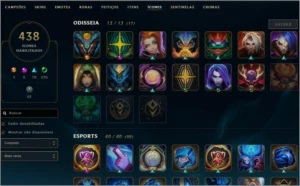Conta com muitas skins, icones e etc olha aqui! - League of Legends LOL
