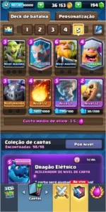 Conta Clash Royale Lendária lvl 13 todos as torres