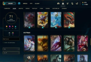 Conta unranked com 110 Champs e 71 Skin + 1 Prestigio da Zoe - League of Legends LOL