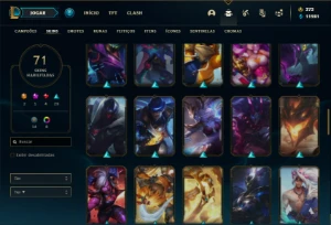 Conta unranked com 110 Champs e 71 Skin + 1 Prestigio da Zoe - League of Legends LOL