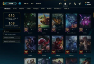 Conta unranked com 110 Champs e 71 Skin + 1 Prestigio da Zoe - League of Legends LOL
