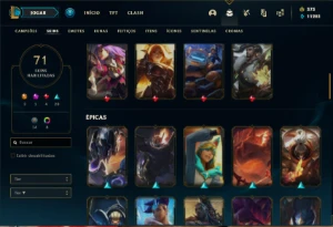 Conta unranked com 110 Champs e 71 Skin + 1 Prestigio da Zoe - League of Legends LOL