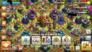 Clash Of Clans Cv 16 Com 5 Construtores Da Pra Mudar De Nome