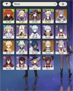 Genshin Impact AR48 Diluc, Mona, Jean, Keqing