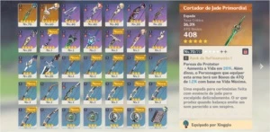 AR 35 BAAL, JEAN C1 , ESPADA DE JADE E AMOS - Genshin Impact