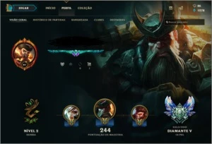 CONTA NÍVEL 97: DIAMANTE V 43 SKINS 86 CAMPEÕES - League of Legends LOL