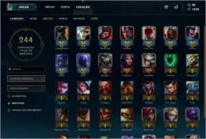 CONTA NÍVEL 97: DIAMANTE V 43 SKINS 86 CAMPEÕES - League of Legends LOL