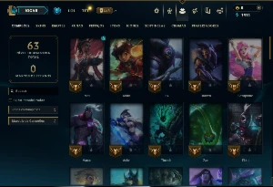Ouro 4 com 70 Champs e 4 Skins - League of Legends LOL