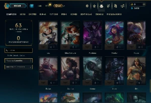 Ouro 4 com 70 Champs e 4 Skins - League of Legends LOL