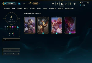 Ouro 4 com 70 Champs e 4 Skins - League of Legends LOL