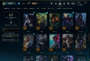 Ouro 4 com 70 Champs e 4 Skins - League of Legends LOL