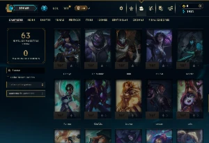 Ouro 4 com 70 Champs e 4 Skins - League of Legends LOL