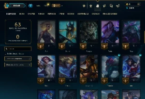 Ouro 4 com 70 Champs e 4 Skins - League of Legends LOL