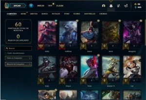Conta ouro 2 com 34 Champs e 13 Skins - League of Legends LOL
