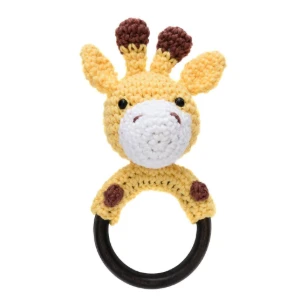Chocalho Girafa Pequena em Amigurumi - Artesanato e Personalizados