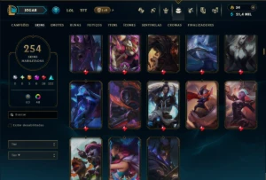 Bronze 2 com 150 Champs e 254 Skins +5 Prestigios - League of Legends LOL