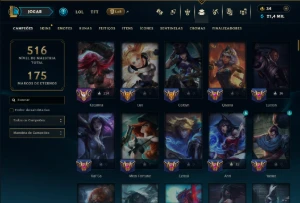 Bronze 2 com 150 Champs e 254 Skins +5 Prestigios - League of Legends LOL